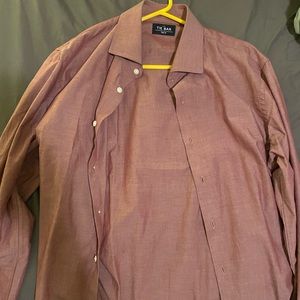 This magenta dress shirt is In perfect shape and a beautiful color and material.